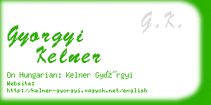 gyorgyi kelner business card